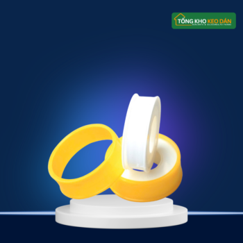 Cao su non băng tan PTFE 10m lõi ghép trắng vỏ vàng