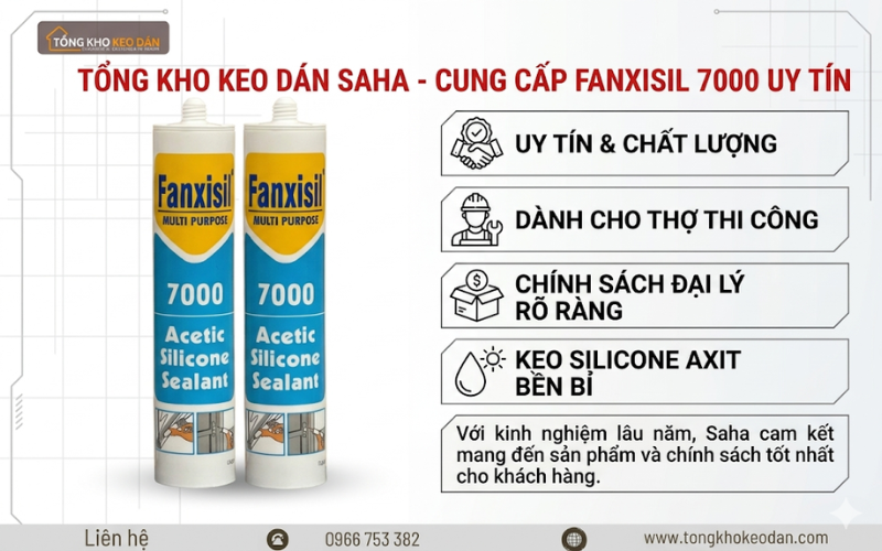 bán keo silicone axit Fanxisil tại Hà Nội
