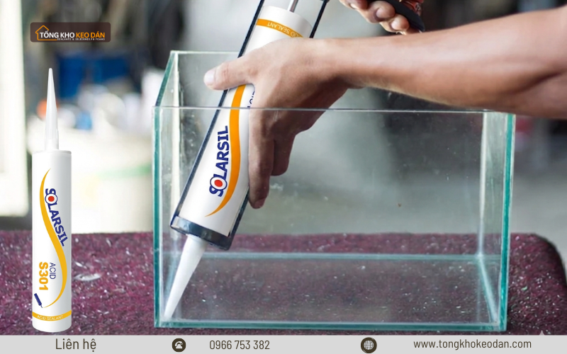 keo Solarsil S301 dán bể cá được không