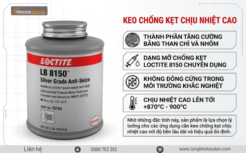 keo chống kẹt cho máy công nghiệp