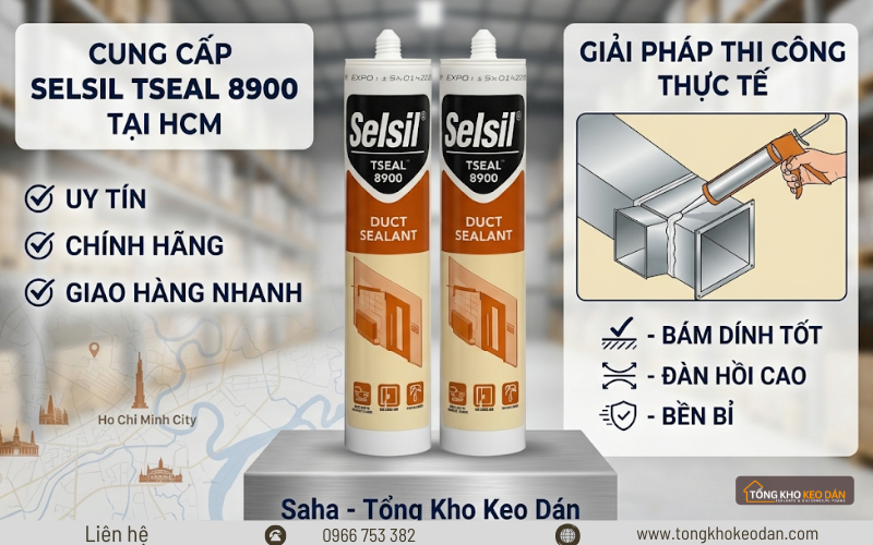 keo trám khe Selsil Tseal 8900 gốc Acrylic
