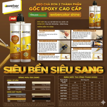 Keo chà ron Epoxy 2 thành phần webercolor shine (1)