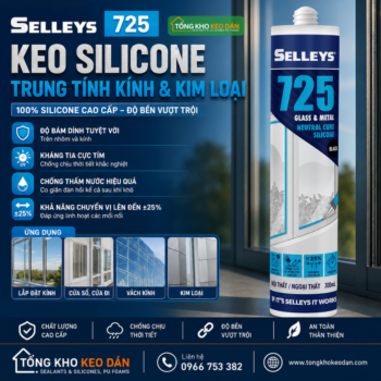 Selleys 725 – Keo Silicone Trung Tính Cho Kính & Kim Loại (2)
