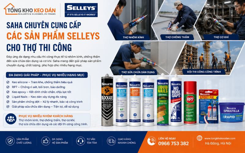 phân phối sản phẩm Selleys cho thợ thi công (1)