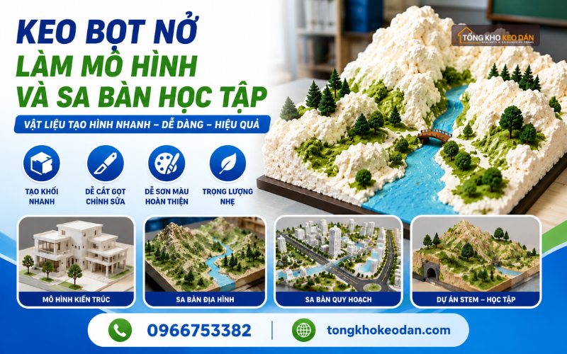 PU Foam làm mô hình kiến trúc