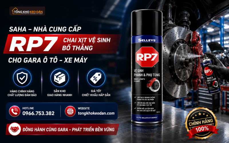 cung cấp chai xịt vệ sinh bố thắng RP7 cho gara