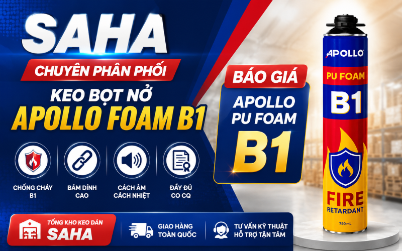 giá keo chống cháy Apollo PU Foam B1 (1)