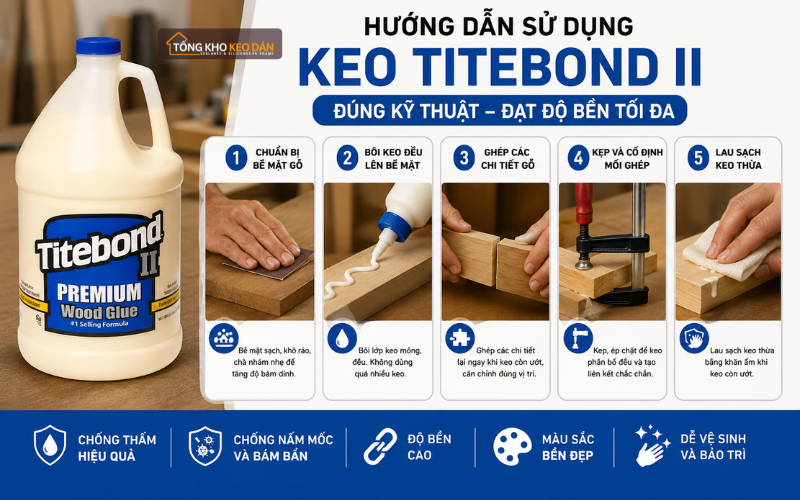 keo sữa Titebond II Premium