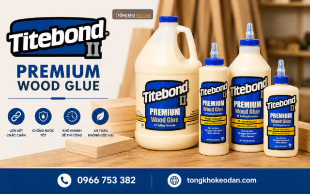 keo sữa dán gỗ Titebondv