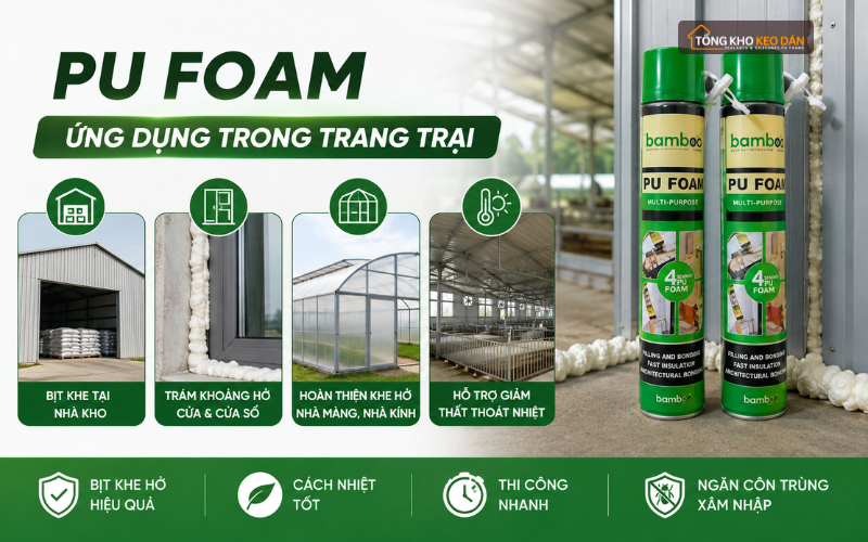 ứng dụng keo bọt nở trong nông nghiệp